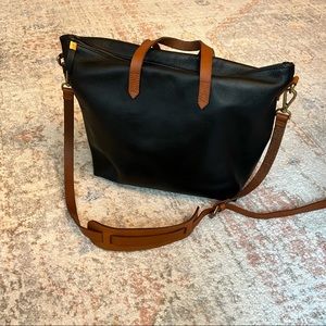 Madewell zip-top carry all transport tote leather: great condition